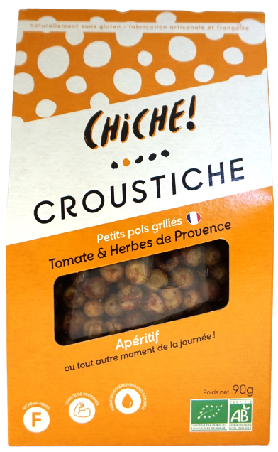 CHICHE – CROUSTICHE – Petits pois grillés - Tomate & Herbes de Provence
